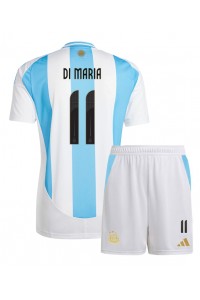 Argentinië Angel Di Maria #11 Babytruitje Thuis tenue Kind Copa America 2024 Korte Mouw (+ Korte broeken)